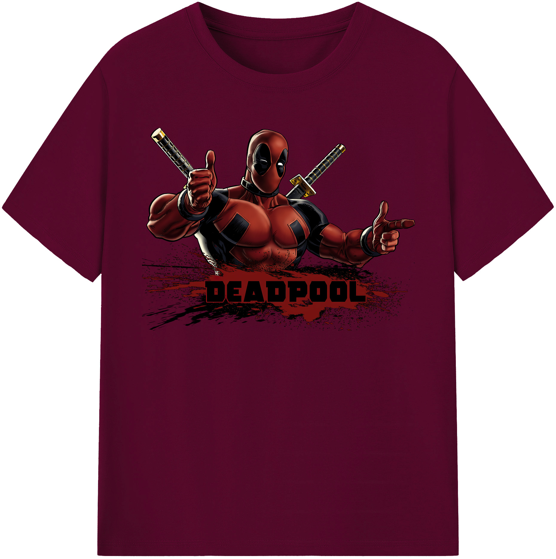 （画像用） Deadpool デッドプール レディースカジュアルプリントTシャツ（綿100％）